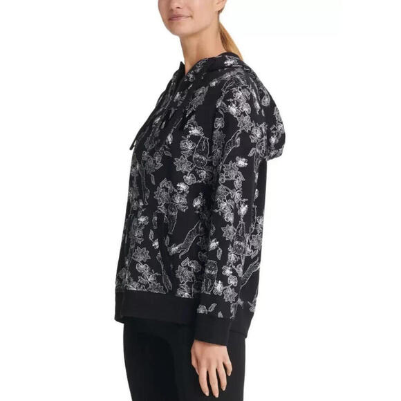 DKNY Women's Sport Sumatra Half-Zip Hoodie Black, Size: Small - Picture 2 of 5